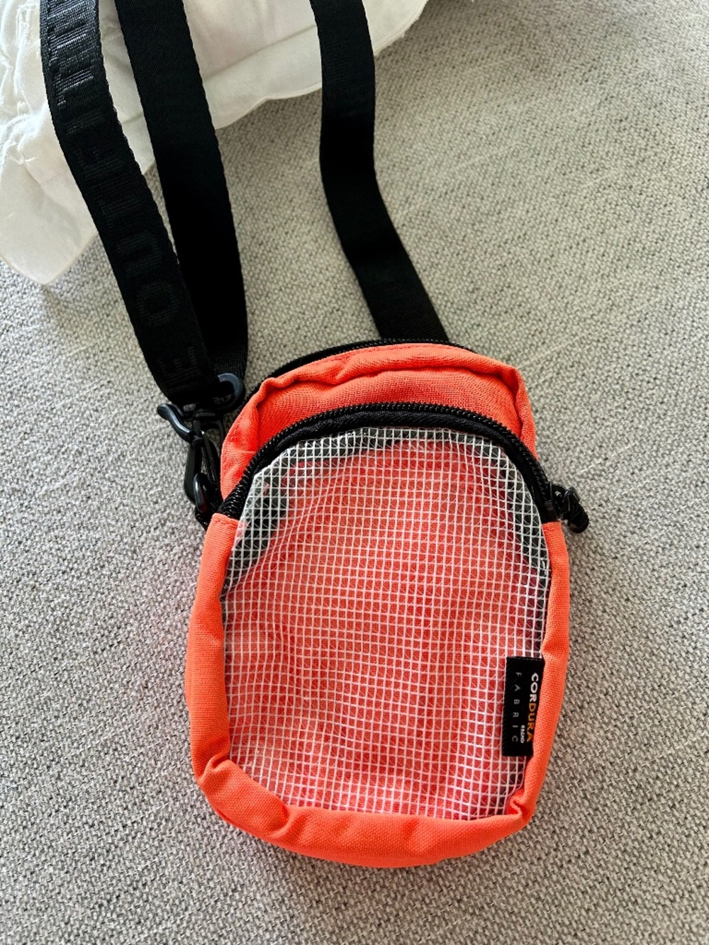 American Eagle Cordura Orange Mini Crossbody Bag Utility Streetwear Festival